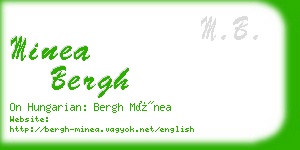 minea bergh business card